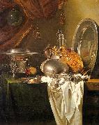 Willem Kalf Still Life with Chafing Dish, Pewter, Gold, Silver and Glassware Sweden oil painting reproduction